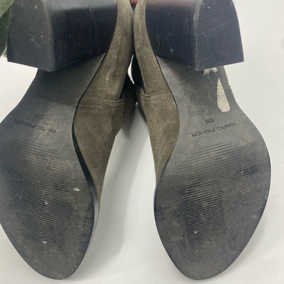 Marc Fisher Saint Suede taupe pull on Chelsea booties 10 - Picture 5 of 9